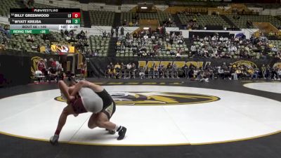 149 lbs Cons. Round 2 - Billy Greenwood, Little Rock vs Wyatt Krejsa, Purdue