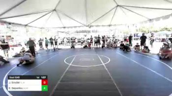 160 lbs Round Of 16 - Jay Snyder, El Modena vs Evan Sepanlou, Quartz Hill WC