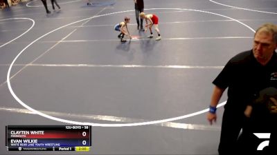 58 lbs Cons. Round 1 - Clayten White, Minnesota vs Evan Wilkie, White Bear Lake Youth Wrestling