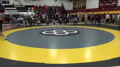 150 lbs Cons. Round 3 - Nick Schwartz, Delbarton vs Jacob Mcvige, Honeoye Falls-Lime