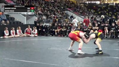 150 lbs Consolation Wb - Javen Dean, Bettendorf vs Mason Lucas, Carlisle