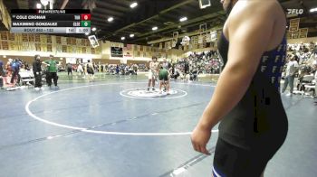 132 lbs Cons. Round 4 - Cole Cronan, Turlock vs Maximino Gonzalez, Clovis East