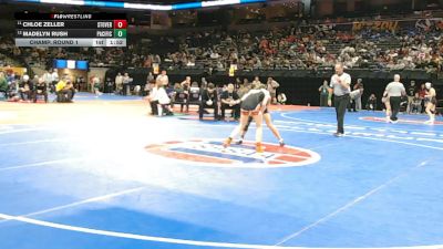 100 Class 1 lbs Champ. Round 1 - Chloe Zeller, Stover vs Madelyn Rush, Pacific