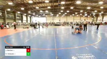 160 lbs Consi Of 16 #1 - Joshua Barlow, PA vs Kai Vasquez, CA