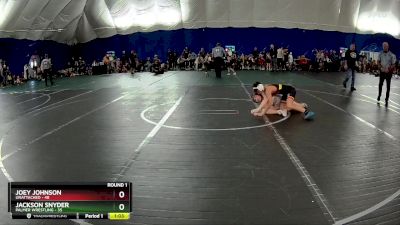 110 lbs Round 1 - Joey Johnson, Unattached vs Jackson Snyder, Palmer Wrestling