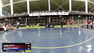 124 lbs Round 1 (8 Team) - Launa Troutt, Oklahoma vs Devlynn Albrecht, Wisconsin