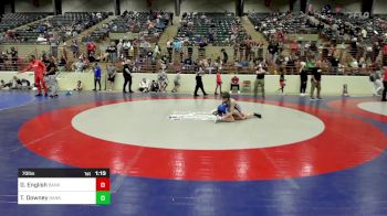 70 lbs Consi Of 8 #2 - Gauge English, Banks Co. BattleBorn Wrestling vs Tyler Downey, Banks Co. BattleBorn Wrestling