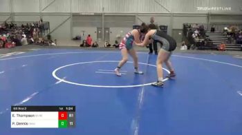 150 lbs Prelims - Emma Thompson, OK Supergirls Red vs Peyton Dennis, Oregon Womens