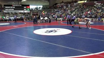 6A 157 lbs 3rd Place Match - Jack Sitton, BENTONVILLE HIGH SCHOOL vs Edgar Reyes, Little Rock Central High School