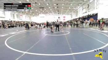 53 lbs Cons. Round 4 - Wesley Gracey, Northern New York Wrestling Acadamy vs Hunter Sanford, Club Not Listed