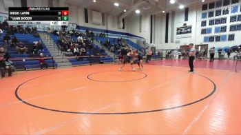 150 lbs Cons. Round 6 - Liam Dodds, Point Loma vs Diego Lavin, Torrey Pines