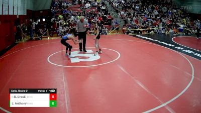 107 lbs Cons. Round 2 - Baylee Oreski, Bentworth Hs vs Levi Anthony, River Valley Hs