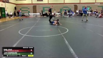 56-60 lbs Round 3 - Emil Cole, St. Francis Village Jaguars vs Liam Rodriguez, Williamsburg Wrestling Club