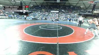 Girls 4A 190 lbs Cons. Semi - Laurissa Monroy, Newport (Bellevue) (Girls) vs Avery Vega Padilla, Camas (Girls)