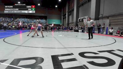 110 lbs Consi Of 16 #2 - Ari Klein, Douglas County Grapplers Wrestling Club vs Emmalyn Clark, EGWA