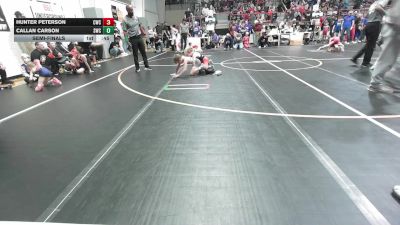 64 lbs Semifinal - Hunter Peterson, Claremore Wrestling Club vs Callan Carson, Salina Wrestling Club