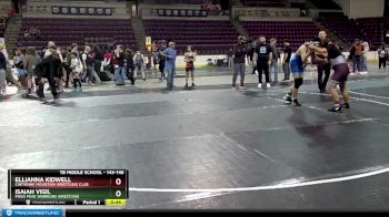 143-146 lbs Round 2 - Ellianna Kidwell, Cheyenne Mountain Wrestling Club vs Isaiah Vigil, Pikes Peak Warriors Wrestling