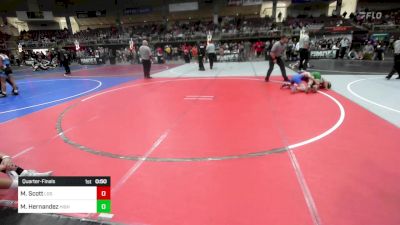 98 lbs Quarterfinal - Max Scott, Los Lunas Tigers vs Miguel Hernandez, High Elevation