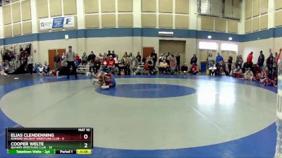 73 lbs Round 3 (10 Team) - Cooper Welte, Quaker Wrestling Club vs Elias Clendenning, Kokomo Wildkat Wrestling Club