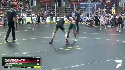 100 lbs Cons. Round 3 - Mickey McClelland, Howell Hurricanes vs Oliver Kowalski, Dakota WC