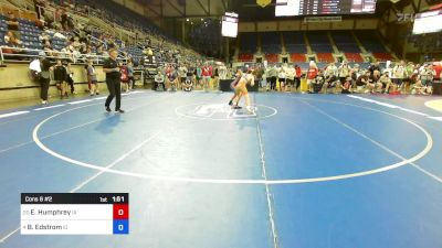 100 lbs Cons 8 #2 - Ethan Humphrey, IA vs Brand'n Edstrom, ID