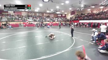 120 lbs 5th Place Match - Teran Tracy, Raft River vs Caleb Lombardo, Middleton