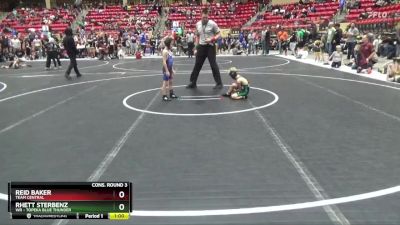 46 lbs Cons. Round 3 - Rhett Sterbenz, WR - Topeka Blue Thunder vs Reid Baker, TEAM CENTRAL