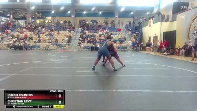 285 lbs Cons. Semi - Christian Levy, St. Mary`s Ryken vs Rocco Csontos, Boys` Latin School