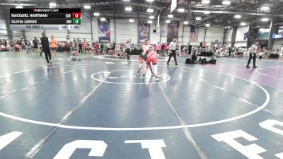 126 lbs Rr Rnd 1 - Racquel Hartman, Elm Street Grapplers vs Olivia Lemus, Indiana Outlaws Purple