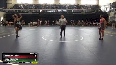 141 lbs Champ. Round 3 - Abraham Cerda, Fresno City College vs Juan Espinoza, Rio Hondo College