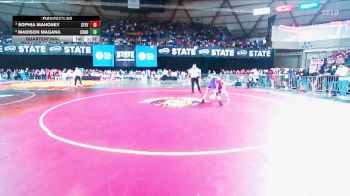 Girls 1B/2B/1A 105 Quarterfinal - Sophia Mahoney, Stevenson (Girls) vs Madison Magana, Connell (Girls)