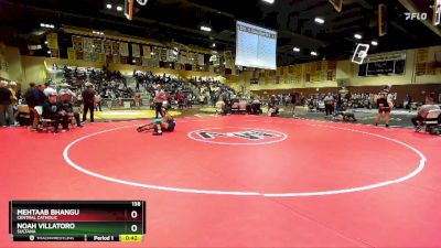 138 lbs Cons. Round 4 - Mehtaab Bhangu, Central Catholic vs NOAH VILLATORO, Sultana