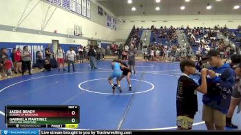 106 lbs Quarterfinal - Gabriela Martinez, Santa Ana Wrestling vs Jaedis Brady, Academy Of Wrestling