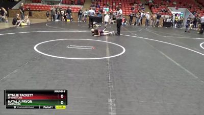 60 lbs Round 4 - Kynlie Tackett, CP Wrestling vs Natalia Pryor, Unattached