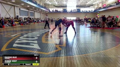 285 lbs Champ. Round 1 - Maximo Ruiz, Stevens vs Robbie West, Lycoming