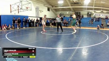 150 lbs Cons. Round 2 - Thomas Mclear, Clay (Oregon) vs Sean Whaler, Stow