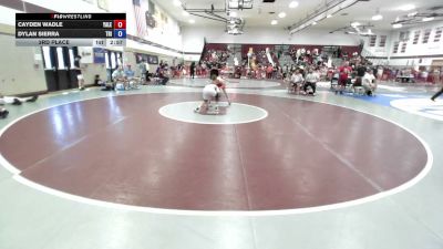 120 lbs 3rd Place - Cayden Wadle, Yale Street vs Dylan Sierra, Triumph Trained