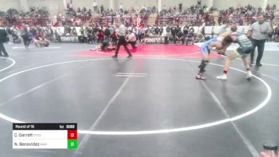 132 lbs Round Of 16 - Cash Garrett, Stout Wr Acd vs Nick Benavides, WAR Wrestling Club
