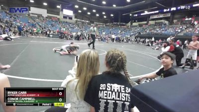 49 lbs Champ. Round 1 - Conor Campbell, South Central Punishers vs Ryker Carr, SlyFox Wrestling Academy