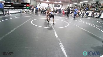 61 lbs Consi Of 4 - LJ Farbro, Vinita Kids Wrestling vs Zander Giles, Verdigris Youth Wrestling