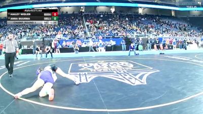 Girls-130 lbs Champ. Round 1 - Hailey Wisler, New Boston Huron (Girls) vs Anna Buurma, Fowlerville (Girls)