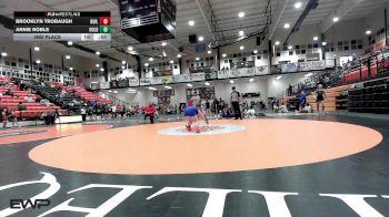 155 lbs 3rd Place - Brooklyn Trobaugh, Durant High School Girls vs Annie Noble, Oologah