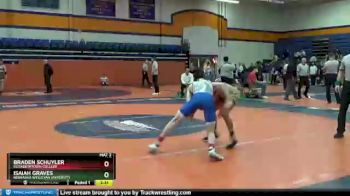 125 lbs Champ. Round 1 - Braden Schuyler, Elizabethtown College vs Isaiah Graves, Nebraska Wesleyan University