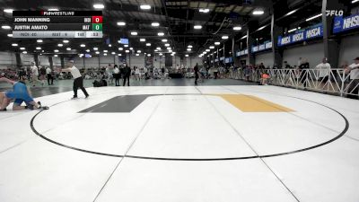 142 lbs Rr Rnd 1 - John Manning, Indiana Outlaws Gold vs Justin Amato, Mat Warriors Yellow