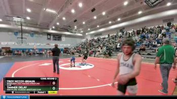 110 lbs Cons. Round 2 - Tanner Delay, High Plains Thunder Wrestling Club vs Troy McCoy-Braun, Moorcroft Mat Masters Wrestling Club