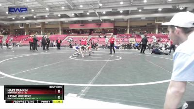 64 lbs 3rd Place Match - Zayne Wieneke, Greater Heights Wrestling vs Haze Dunkin, Nebraska Boyz