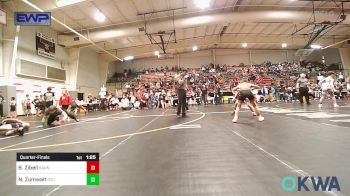 76 lbs Quarterfinal - Braxton Zibell, Barnsdall Youth Wrestling vs Noah Zumwalt, Grove Takedown Club