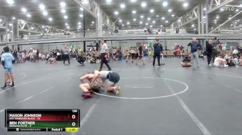 130 lbs Round 2 (4 Team) - Mason Johnson, Mat Warriors Black vs Ben Fortner, Brawler Elite