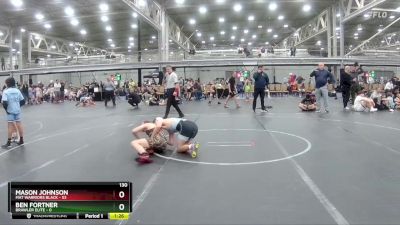 130 lbs Round 2 (4 Team) - Mason Johnson, Mat Warriors Black vs Ben Fortner, Brawler Elite