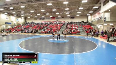 125 lbs Cons. Round 2 - D`Andre Brown, Fort Hays State vs Rhys Sellers, New Mexico Highlands